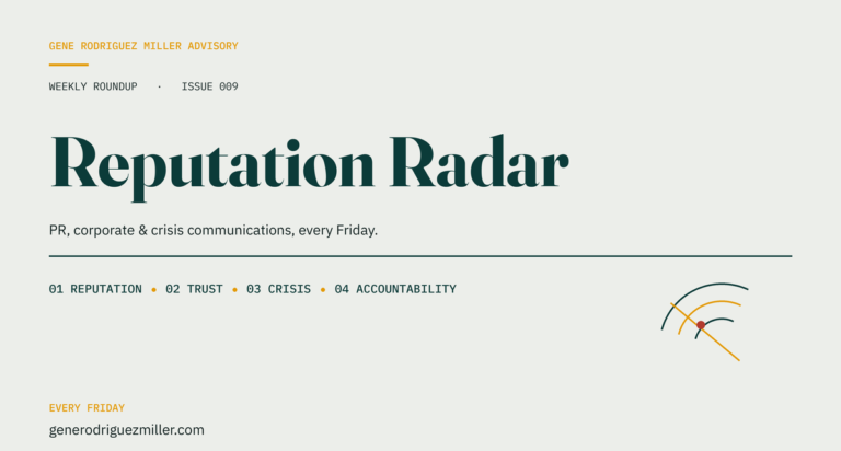 Reputation Radar, Issue 009: Timing is the Message